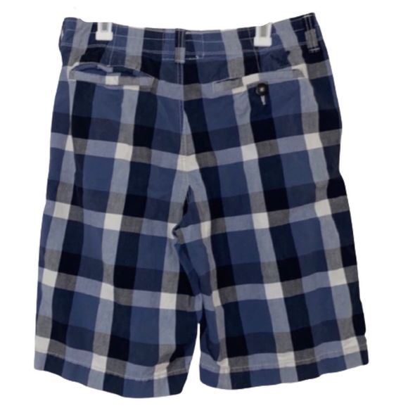 AMERICAN EAGLE AEO Mens Longer Length Blue Buffalo Plaid Check Shorts Sz 32 - Picture 2 of 4
